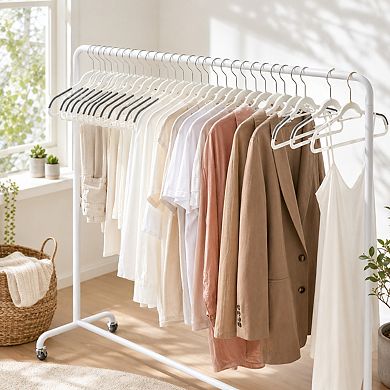 30 Pack Slim Non Slip Plastic Hangers Heavy Duty Space Saving Multifunctional