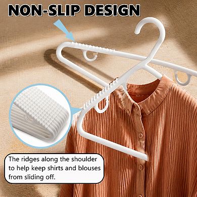36 Pack Heavy Duty Plastic Hangers Non Slip Closet Organization Multipurpose