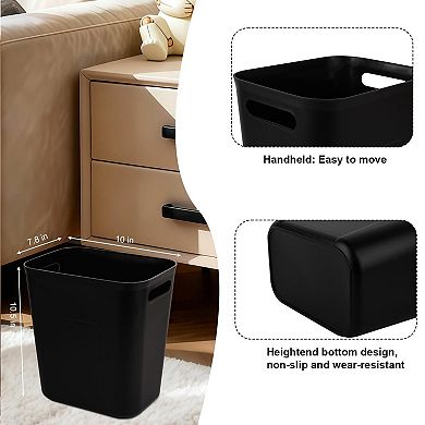 3.5 Gallon Plastic Trash Can 3 Pack With Trash Bags For Home Office Dorm