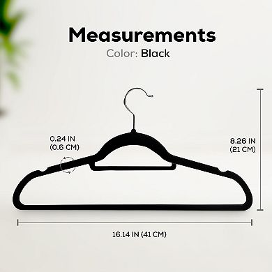 100 Pack Velvet Non Slip Slim Clothes Hangers Heavy Duty 360 Swivel Hook Space Saving