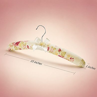 10 Pack Padded Non Slip Satin Wood Coat Hangers For Delicate Clothes