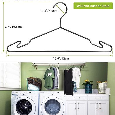 40 Pack Heavy Duty Metal Hangers 4mm Thick Sturdy Space Saving Multi Purpose
