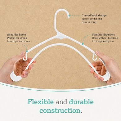 Space Saving Plastic Clothes Hangers 60 Pack For Shirts Dresses Coats