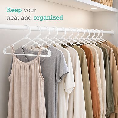 Space Saving Plastic Clothes Hangers 60 Pack For Shirts Dresses Coats