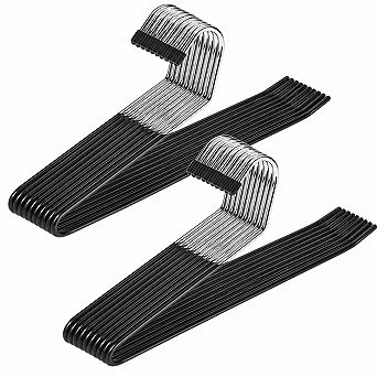 Non Slip Metal Pant Hangers Open Ended Space Saving Closet Organizer 20 Pack