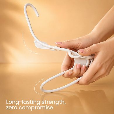 50 Pack Heavy Duty Plastic Clothes Hangers Space Saving Closet Organizers