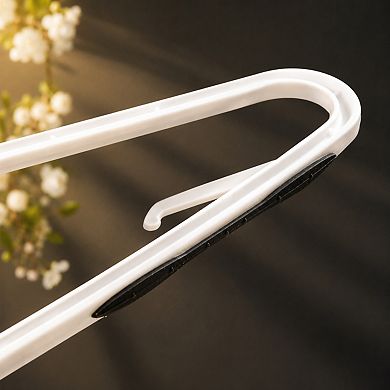 50 Pack Plastic Clothes Hangers With Non Slip Pads Space Saving Closet Organizer