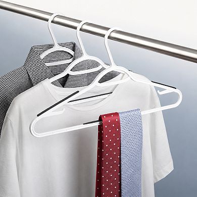 50 Pack Plastic Clothes Hangers With Non Slip Pads Space Saving Closet Organizer