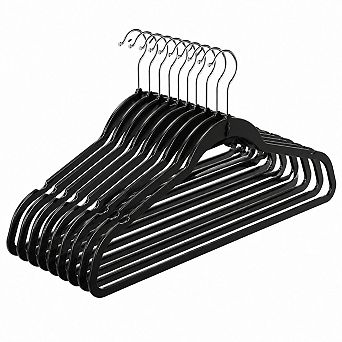 50 Plastic Hangers 17.7 Inch Non Slip Heavy Duty Slim Closet Organizers