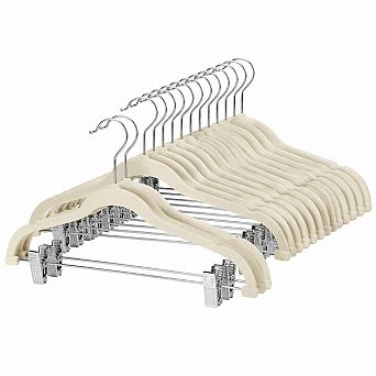 24 Pack Ultra Thin Non Slip Space Saving Clothes Hangers With Clips For Pants Skirts Jeans