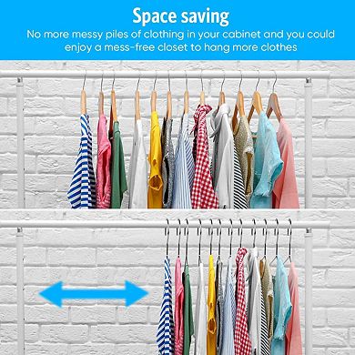 50 Pack Stainless Steel Heavy Duty Ultra Thin Space Saving Coat Hangers