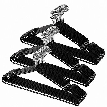 50 Pack 16 Inch Stainless Steel Wire Hangers Non Slip Space Saving Closet Organizer