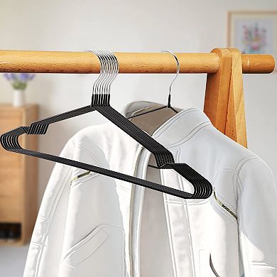 50 Pack 16 Inch Stainless Steel Wire Hangers Non Slip Space Saving Closet Organizer