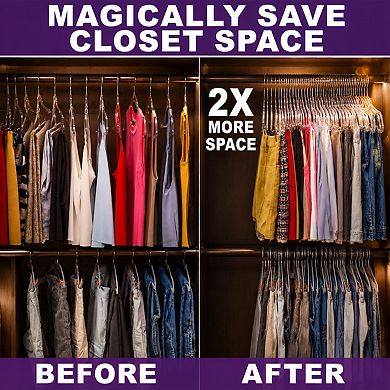50 Pack Ultra Slim Clear Plastic Hangers Space Saving For Coats Pants Dresses