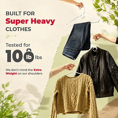 Super Heavy Duty Plastic Clothes Hangers 10lb Capacity 36 Pack