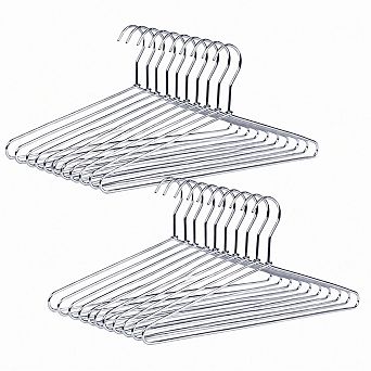 30 Pack Heavy Duty Stainless Steel Coat Hangers For Closet Organization