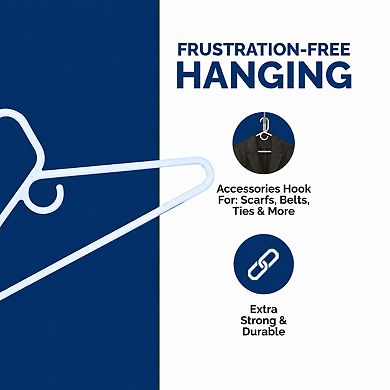 Ultra Heavy Duty Plastic Hangers 28 Pack Strong For Jackets Pants Shirts