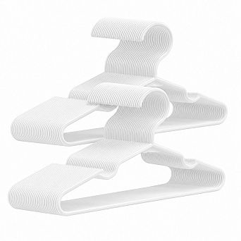 100 Pack Kids Plastic Clothes Hangers Slim Non Slip Space Saving Durable