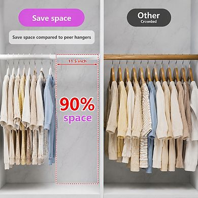 100 Pack Kids Plastic Clothes Hangers Slim Non Slip Space Saving Durable