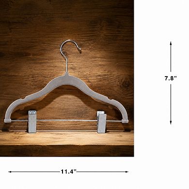 20 Pack Non Slip Heavy Duty Space Saving Clothes Hangers With Movable Clips