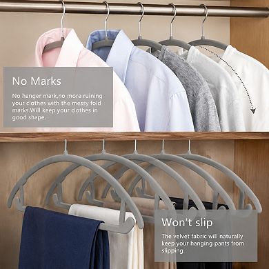 30 Pack Heavy Duty Non Slip No Shoulder Bump Space Saving Clothes Hangers