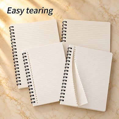 4 Pack B5 Spiral Notebooks Hardcover College Ruled Thick Paper 160 Pages