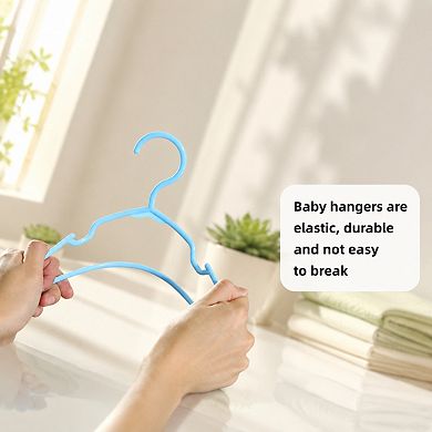100 Pack Non Slip Plastic Kids Clothes Hangers Ultra Thin Closet Organizer