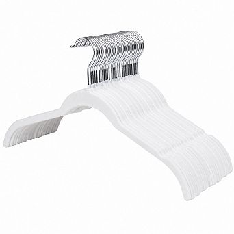 50 Pack Flocked Shirt Hangers 360 Swivel Hook Non Slip Closet Storage