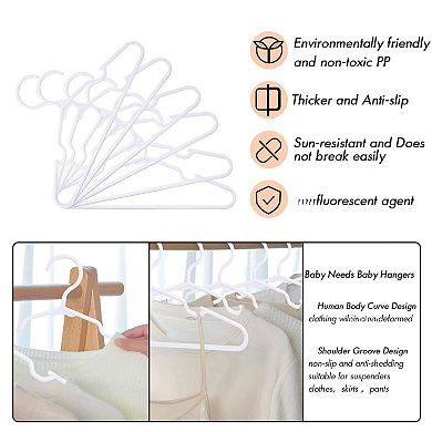 100 Pack Kids Plastic Clothes Hangers Non Slip Space Saving Durable Closet Organizers