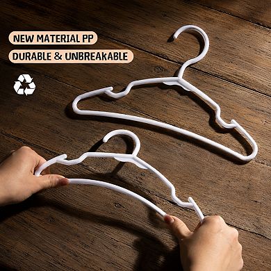 100 Pack Kids Plastic Clothes Hangers Non Slip Space Saving Durable Closet Organizers