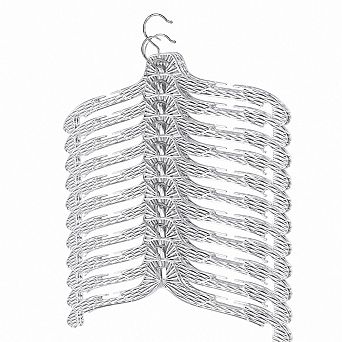 20 Pack Heavy Duty Clear Plastic Clothes Hangers 360 Swivel Hook Closet Organizer