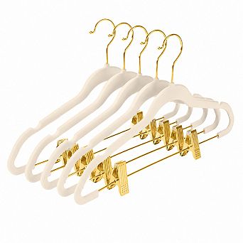 20 Pack Adjustable Clip Pant Hangers Non Slip Slim Space Saving Closet Organizers