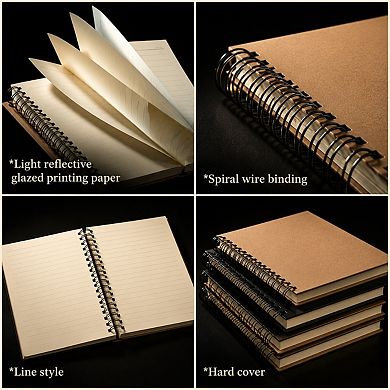 12 Pack Spiral Bound Lined Journal College Ruled Notebook Wire Cover 120 Pages
