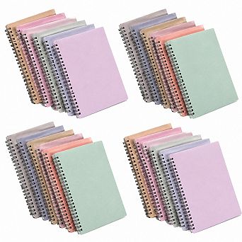 24 Pack A5 Spiral Notebooks College Ruled 120 Pages Thick Cover School Office Supplies