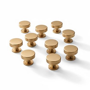 10 Pack Champagne Bronze Cabinet Knobs Drawer Dresser Hardware Zinc Alloy