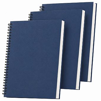 3 Pack Spiral Lined Notebooks College Ruled 160 Pages Thick Smooth Paper For Work School Travel