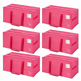 6 Pack Heavy Duty Extra Large Moving Bags Waterproof Foldable Storage Totes
