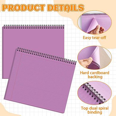 6 Pack Rainbow Landscape Spiral Notebooks College Ruled 80gsm 40 Sheets