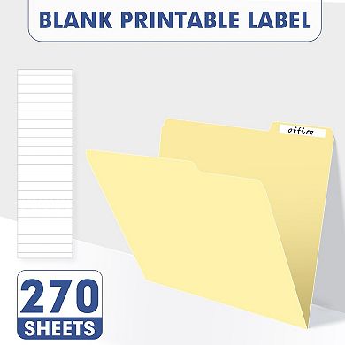 270 Pack Manila File Folders 13 Cut Tab Letter Size Expandable Organizer