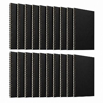 20 Pack A5 Spiral Notebooks Bulk College Ruled Hardcover Lined Writing Journals