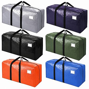 Extra Large Heavy Duty Moving Bags With Backpack Straps Strong Handles Zippers 6 Pack
