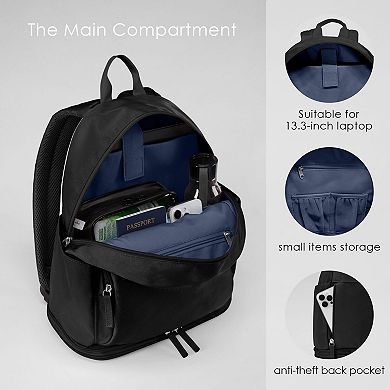 Lightweight Waterproof Gym Backpack With Shoe Compartment Wet Pocket Laptop Sleeve