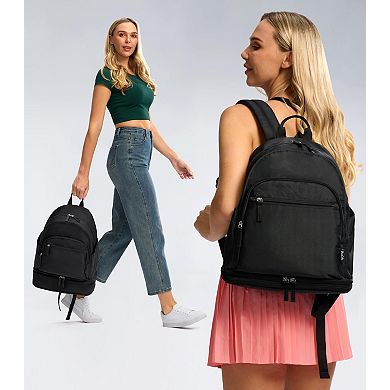Lightweight Waterproof Gym Backpack With Shoe Compartment Wet Pocket Laptop Sleeve