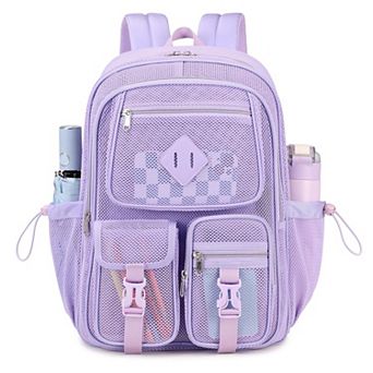 Heavy Duty See Through Mesh Backpack Multi Compartment Breathable School Travel Sports