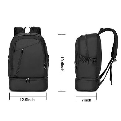 Waterproof Gym Backpack With Shoe Compartment Lightweight Travel Sports Daypack