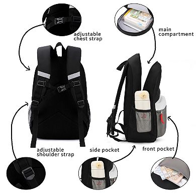 Elementary Boy Backpack Set With Insulated Lunch Bag School Travel Kit