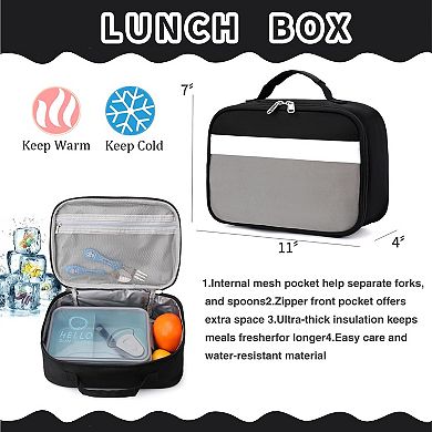 Elementary Boy Backpack Set With Insulated Lunch Bag School Travel Kit