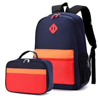 Elementary Boy Backpack Set With Insulated Lunch Bag School Travel Kit