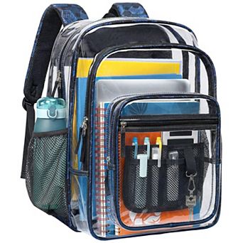 Extra Large Clear Heavy Duty Backpack For School Work Security Approved Organization
