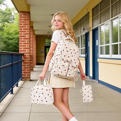 Girls School Backpack Lightweight Waterproof Ergonomic Large Capacity 22.9L